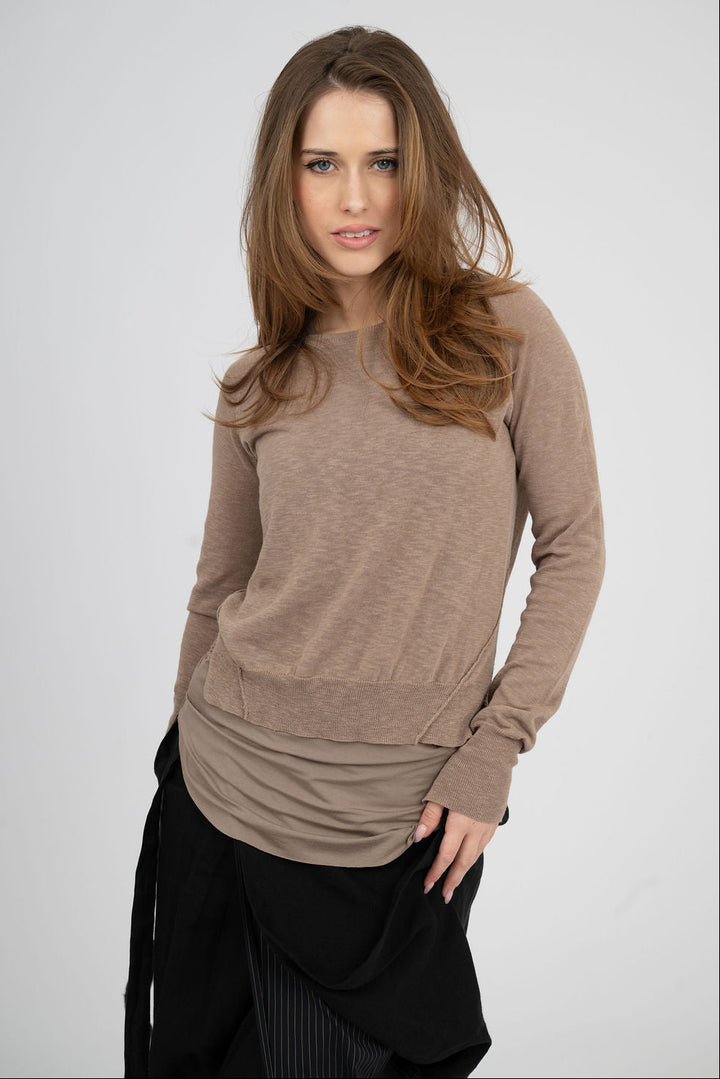 Linen knit sweater