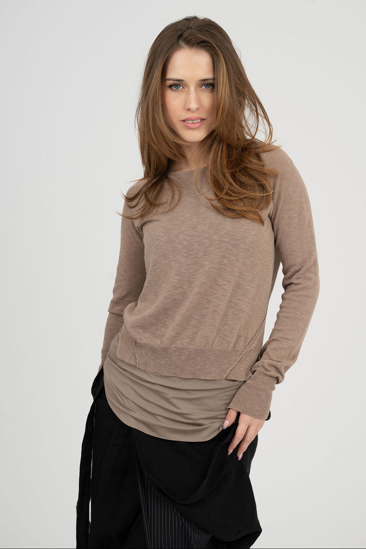 Linen knit sweater