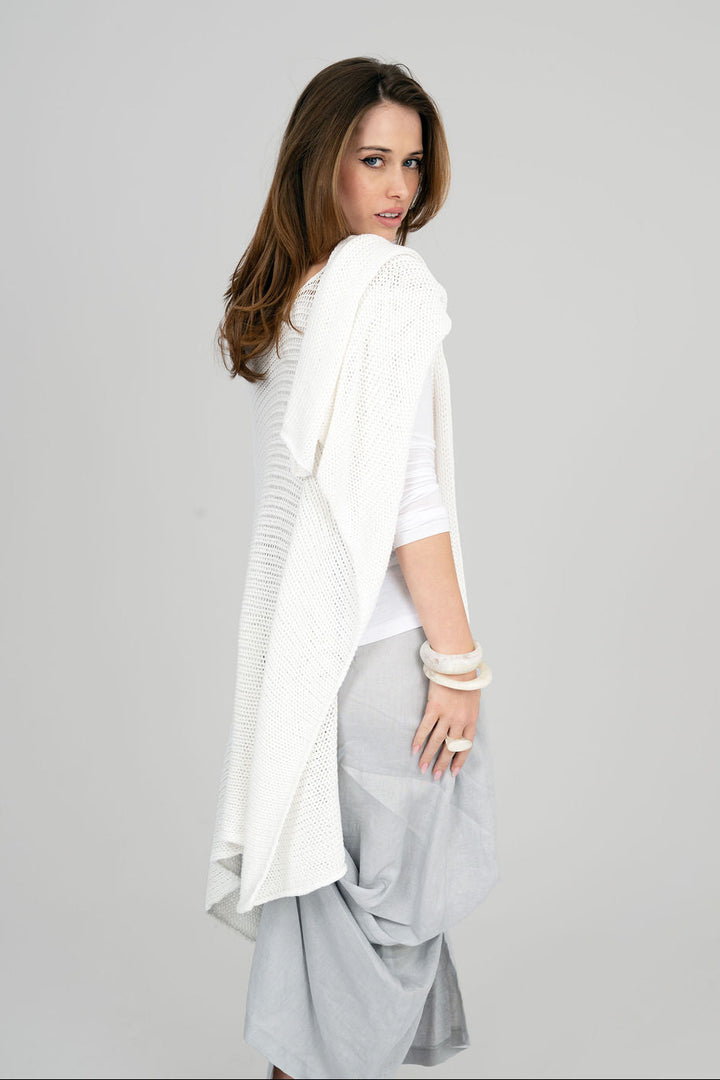 Multi-Way Cotton Knit Poncho