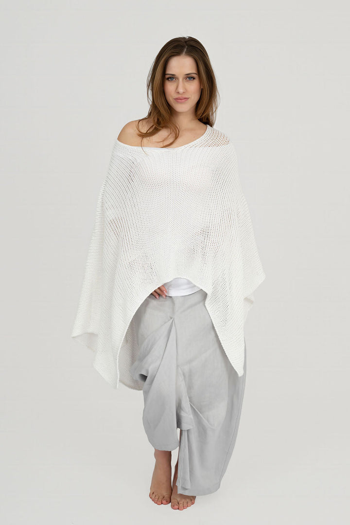 Multi-Way Cotton Knit Poncho