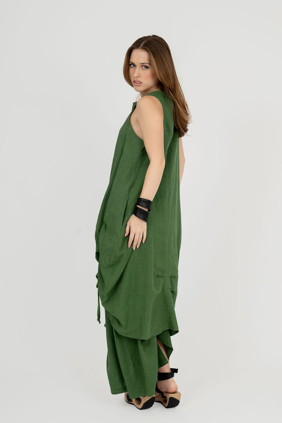 Linen mid length Dress