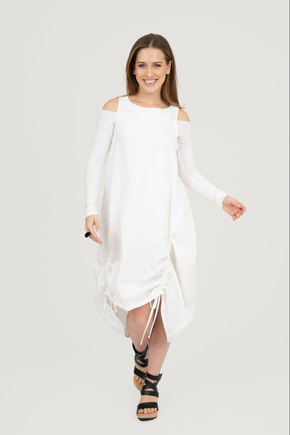 Linen mid length Dress