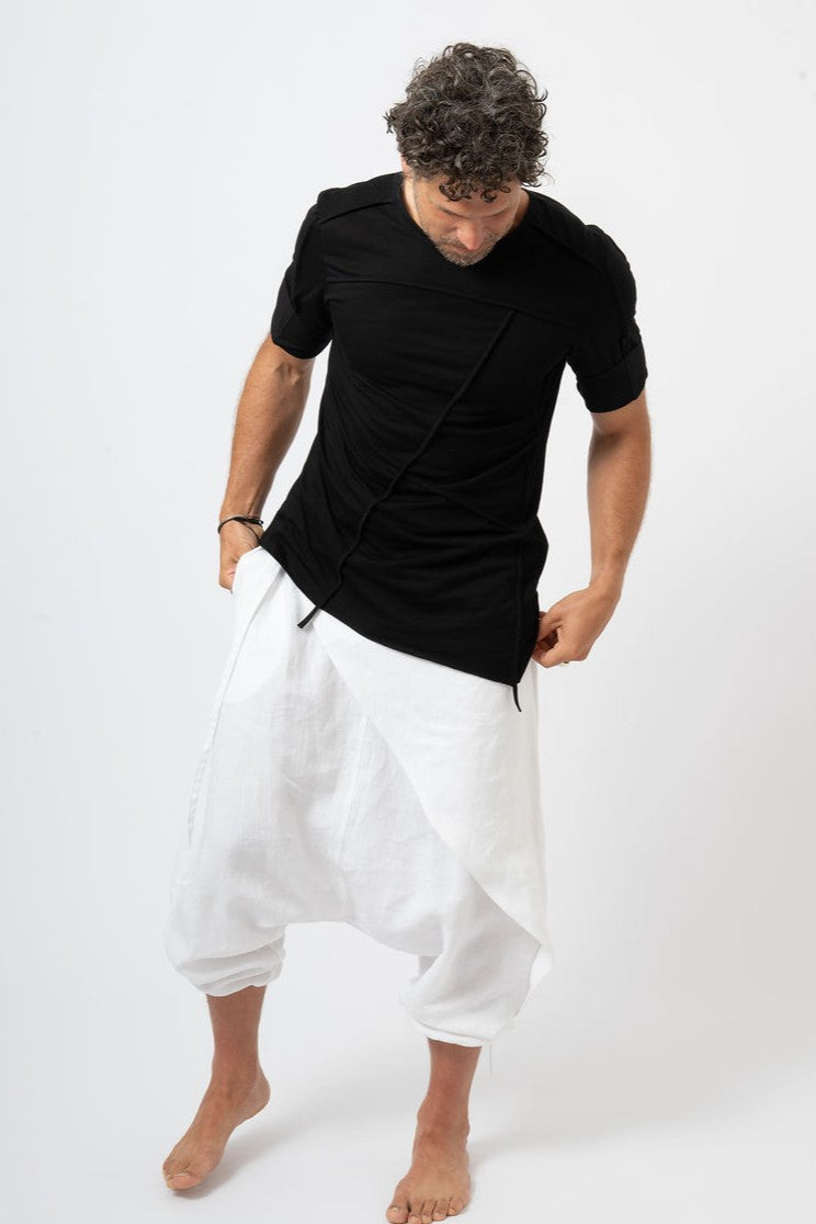 Asymmetric Men's multi panel T-shirt