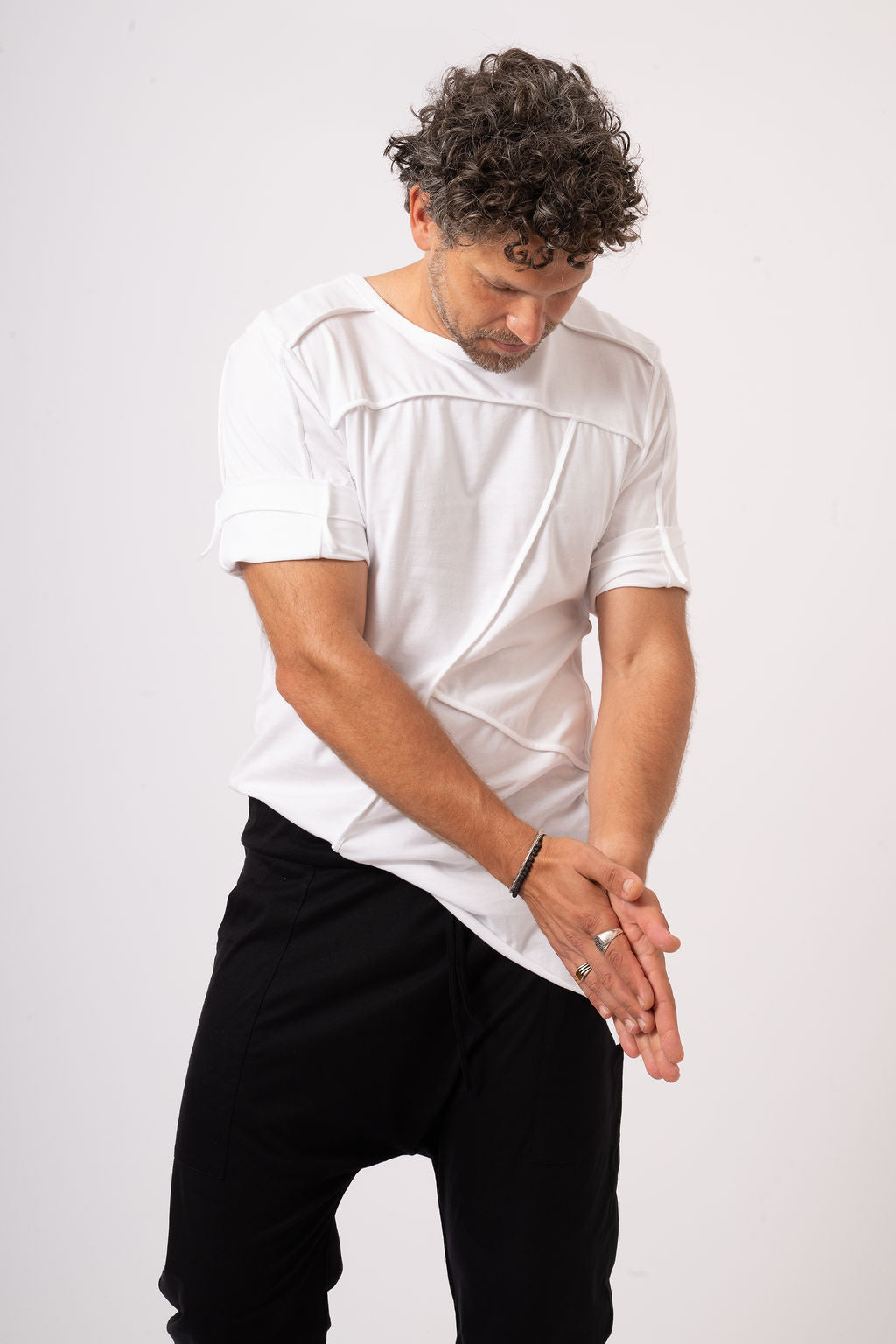 Asymmetric Men's multi panel T-shirt
