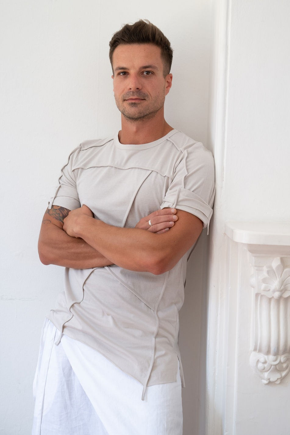 Asymmetric Men's multi panel T-shirt