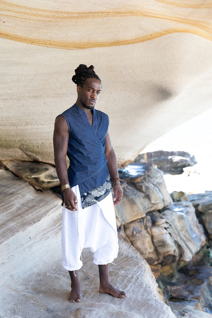 Mens Linen Wrap Pant- UNISEX