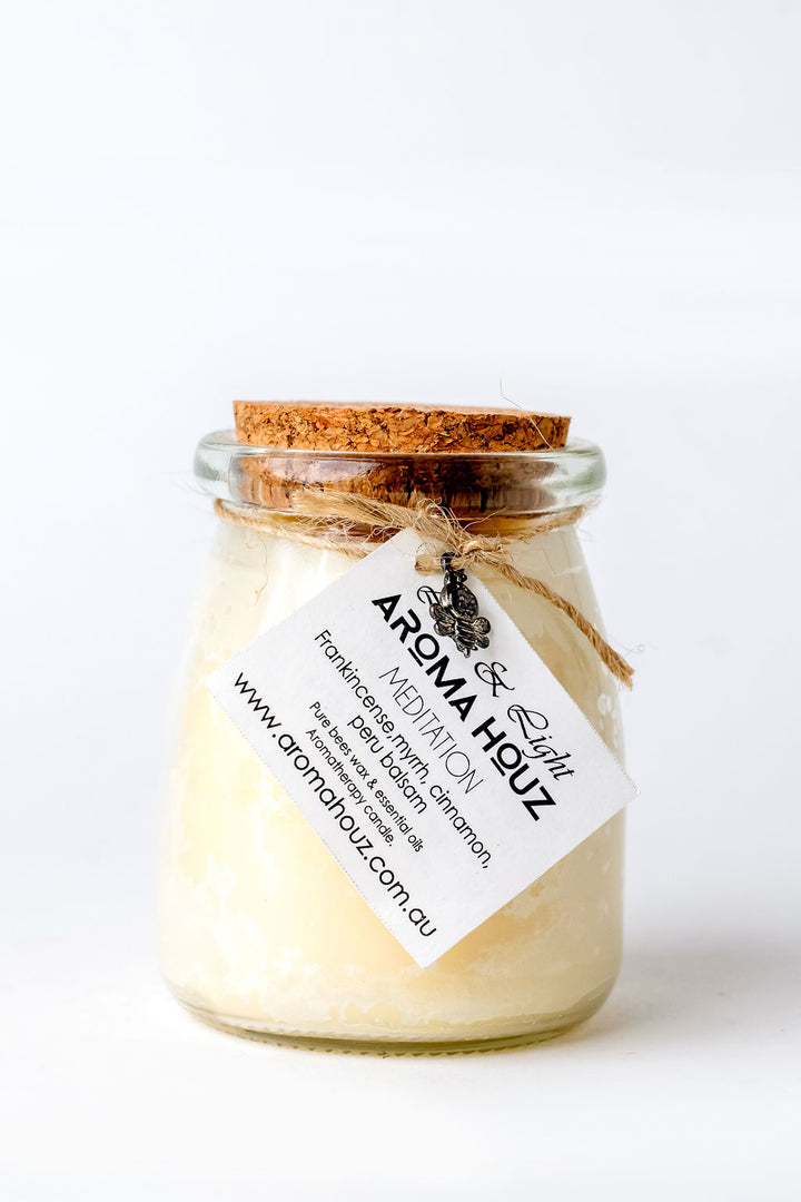 Meditation Essential Oil - Coconut & Beeswax Candle