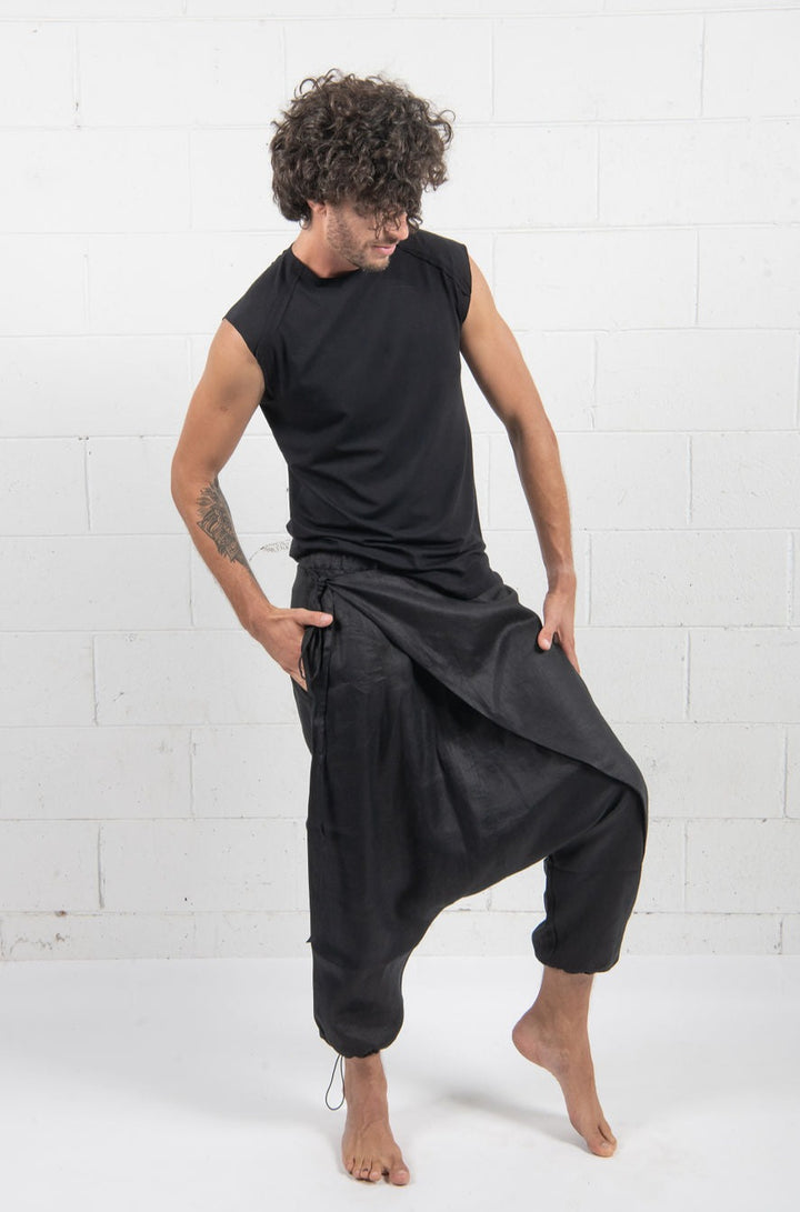 Mens Linen Wrap Pant- UNISEX