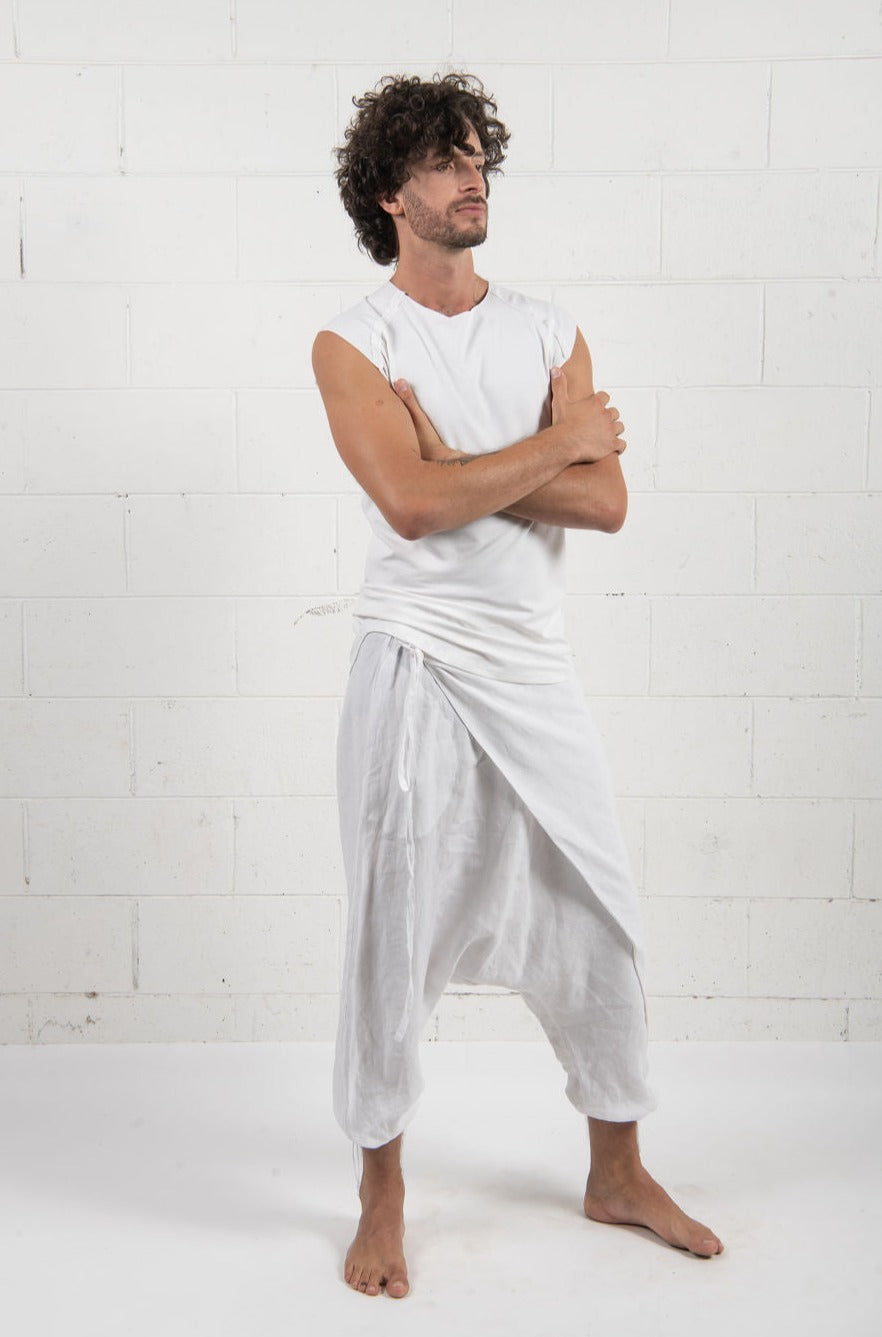 Mens Linen Wrap Pant- UNISEX