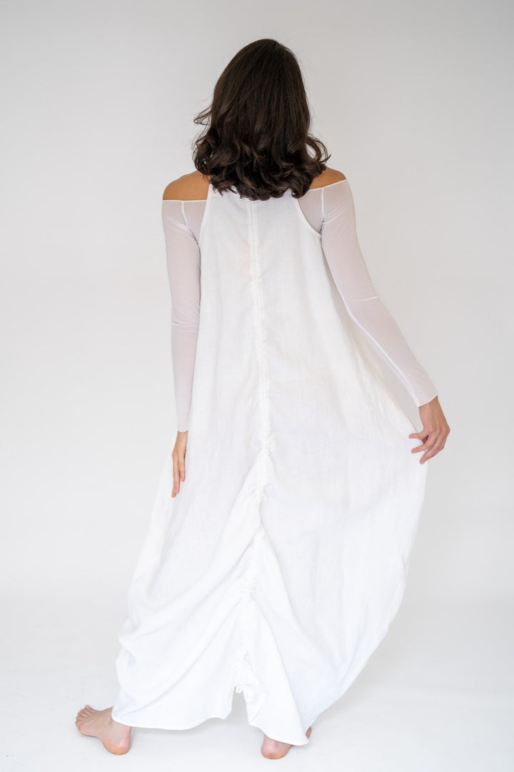 Off Shoulder Long Sleeve Top- Sheer