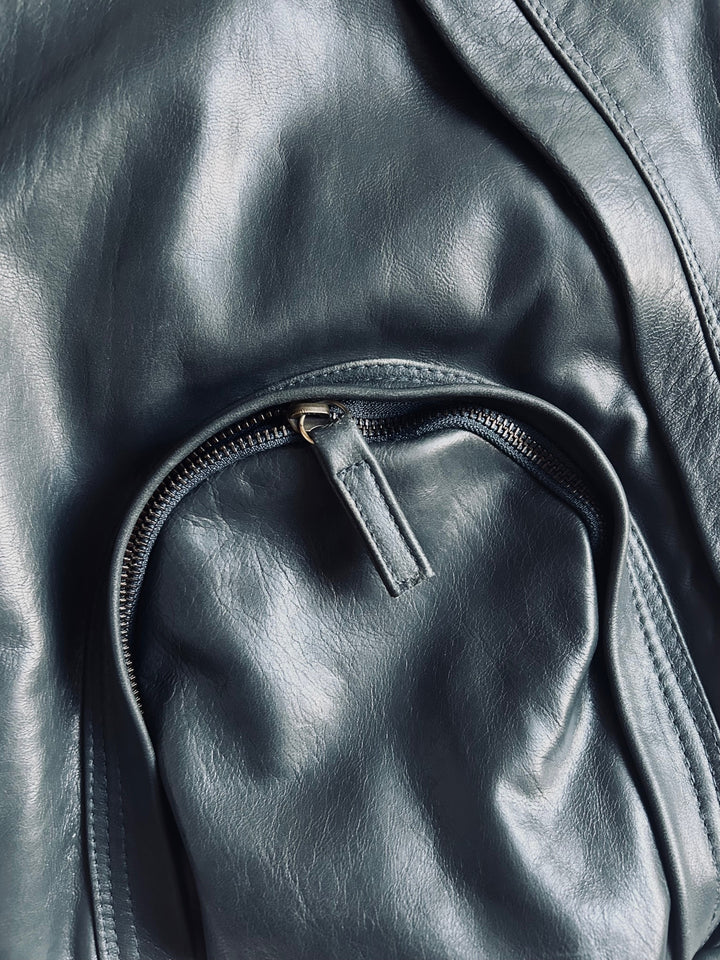 Leather cross body back pack - Unisex