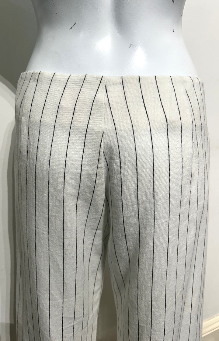 Linen flare pinstripe  pant