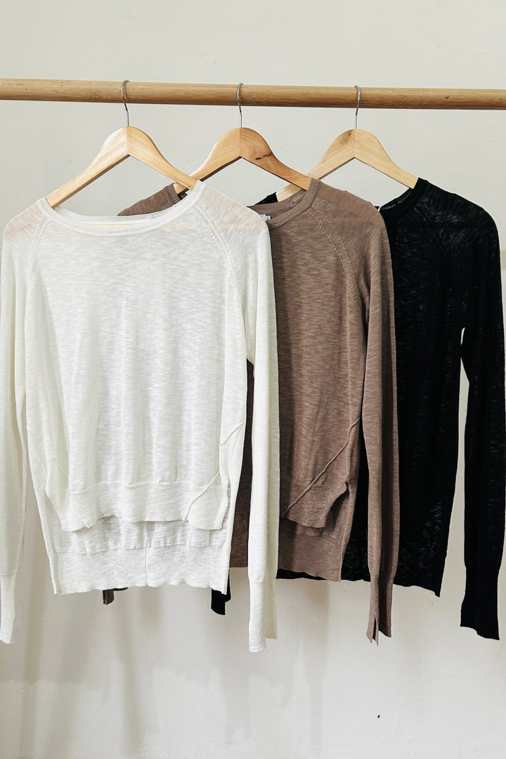 Linen knit sweater