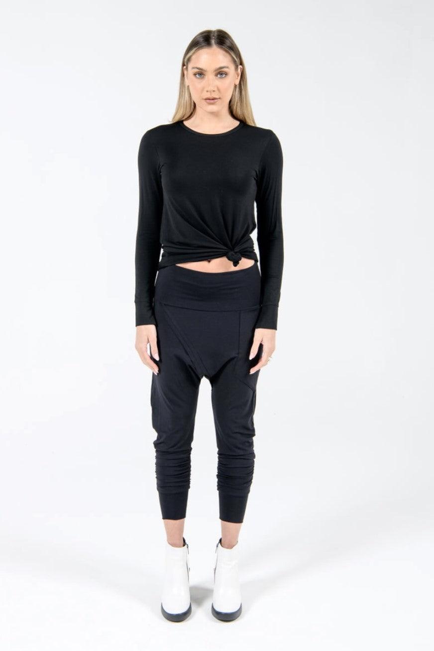 Asymmetric drop crotch pant - Aroma Houz