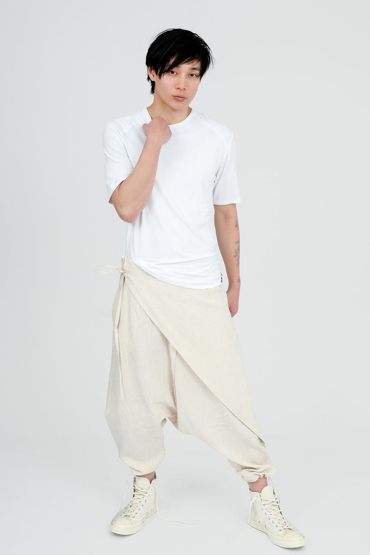 Mens Muscle T-shirt with raw seam