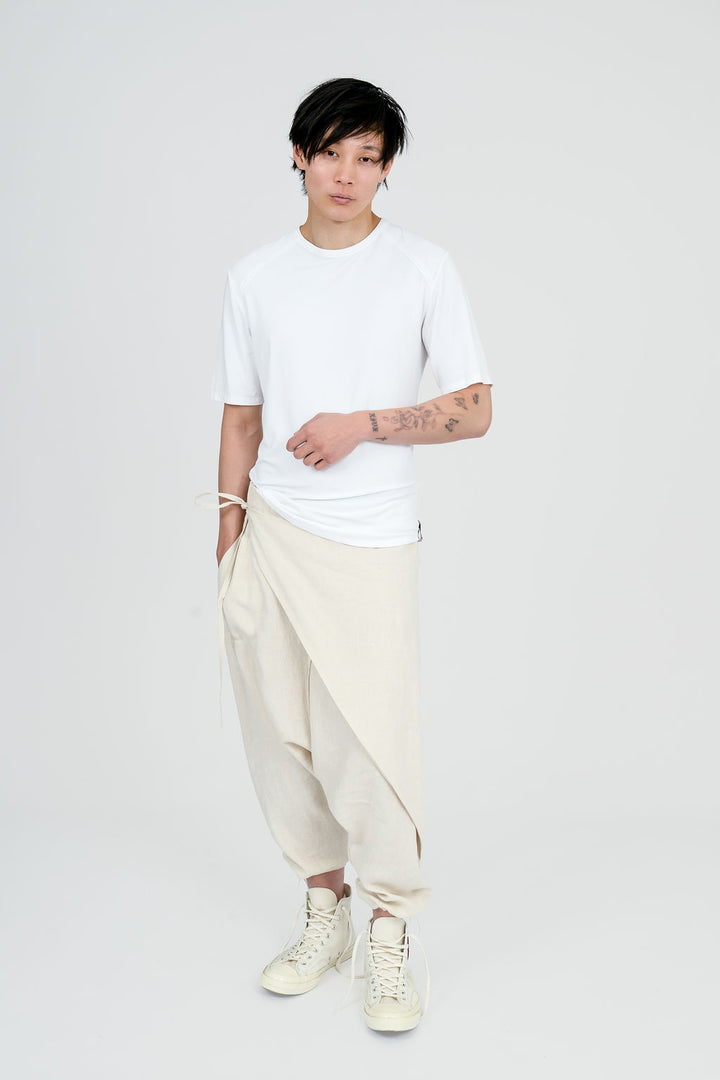 Mens Muscle T-shirt with raw seam