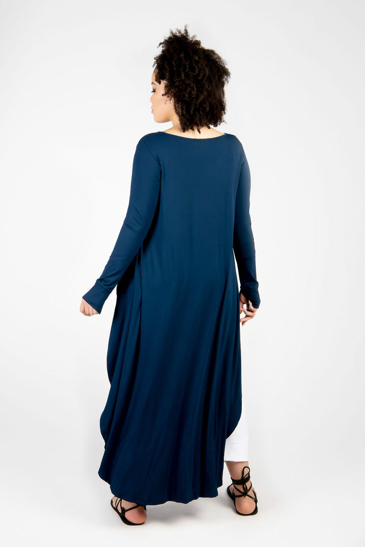 Long Back Top With Long Sleeve