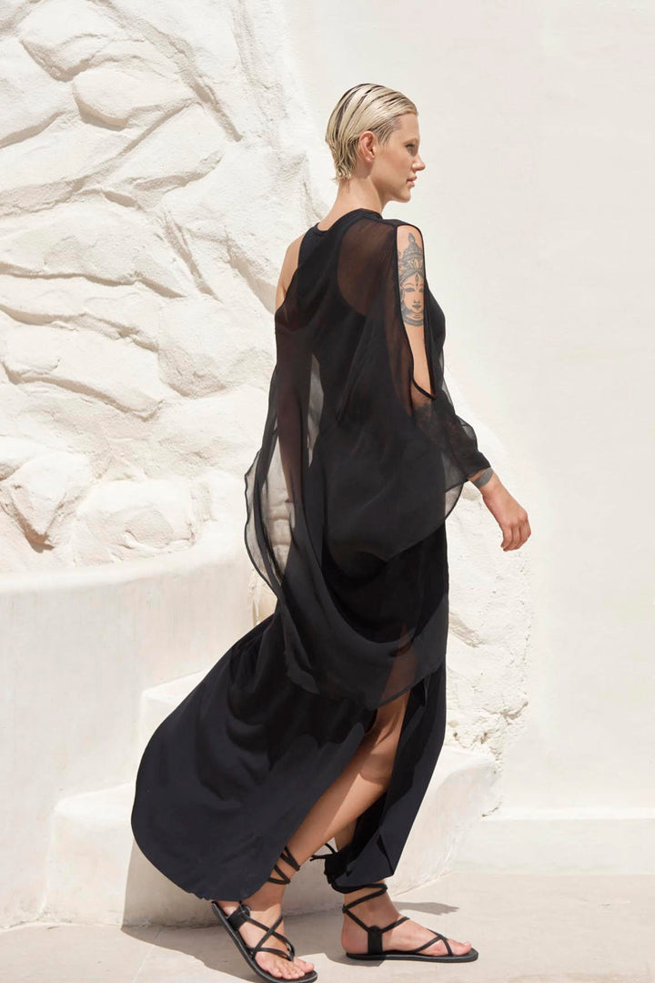 Silk Sheer long Blouse