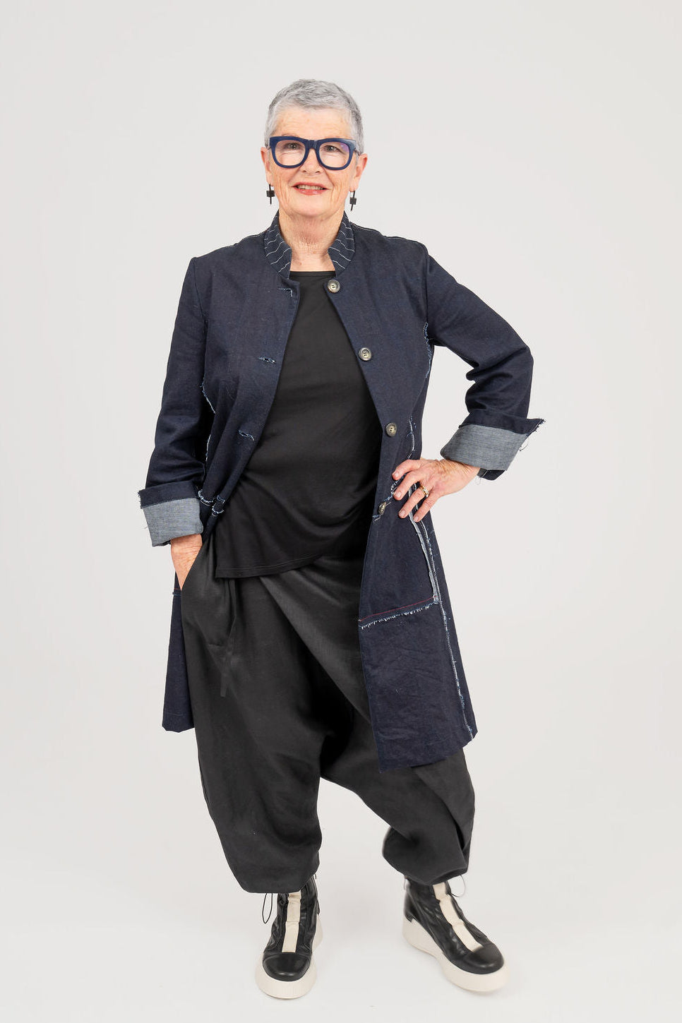 Denim Coat thats raw and rugged- UNISEX