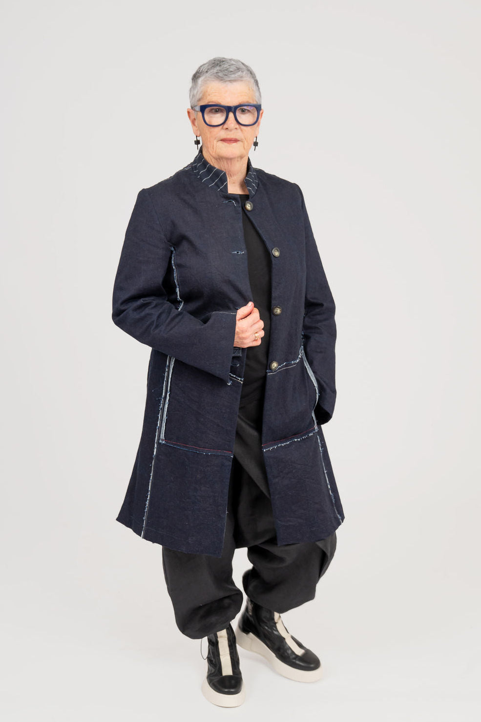 Denim Coat thats raw and rugged- UNISEX