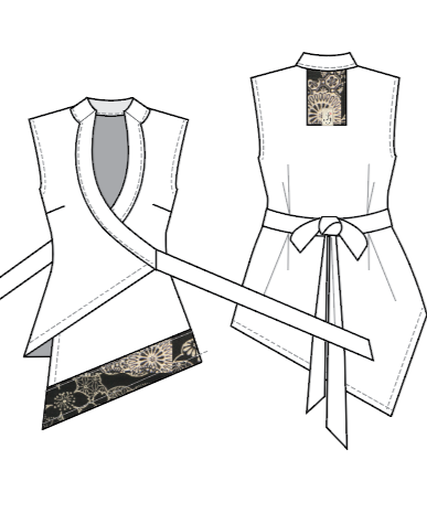 Asymmetric Wrap Top
