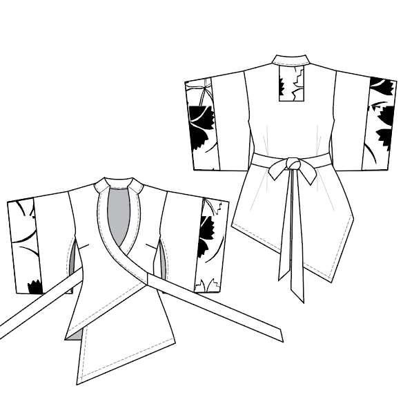 Linen Wrap Kimono shirt