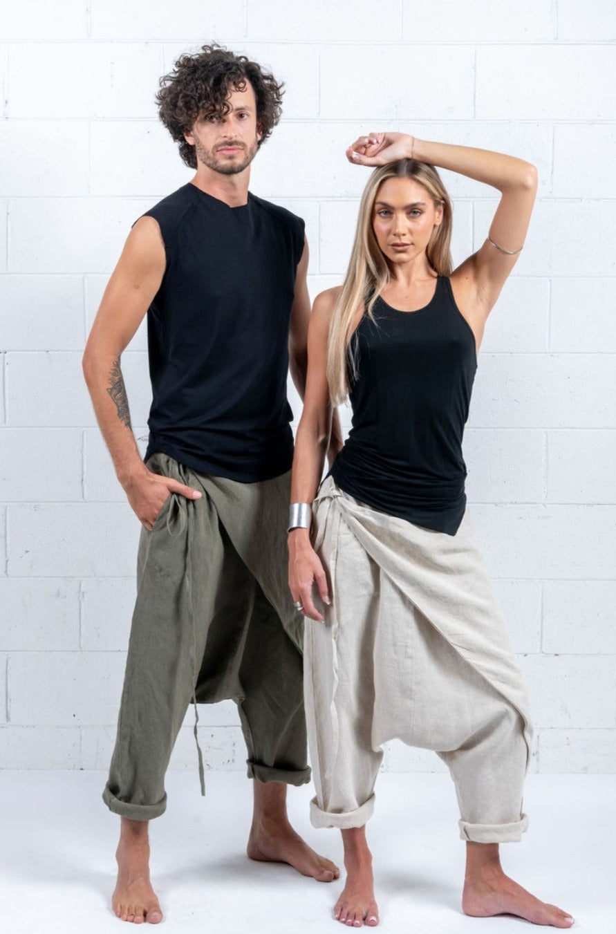 Linen Wrap Pant- UNISEX