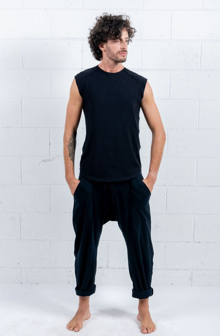 MEN'S Drop Crop Pants With draw cord- UNISEX