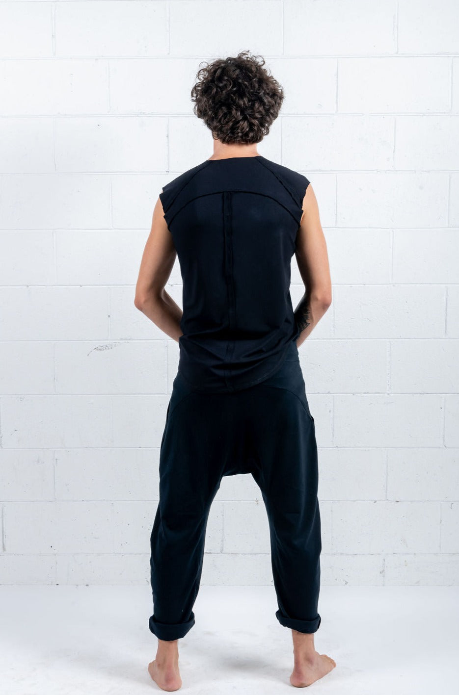 Drop Crop Pants With draw cord- UNISEX