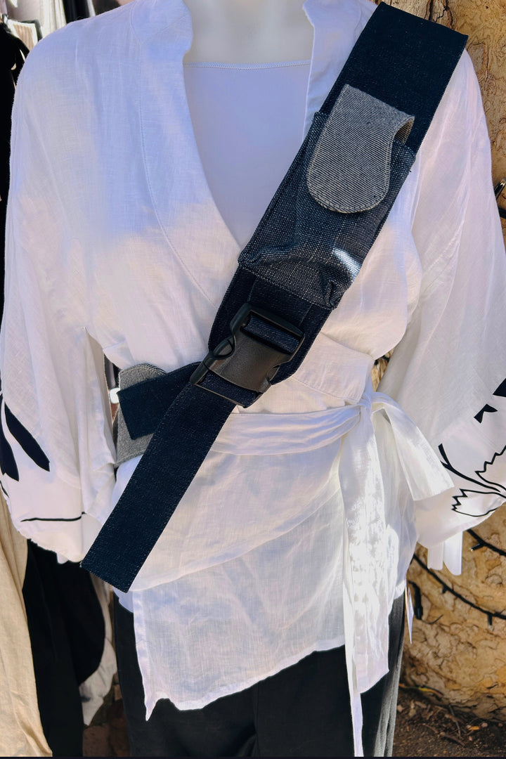 Leather cross body back pack - Unisex