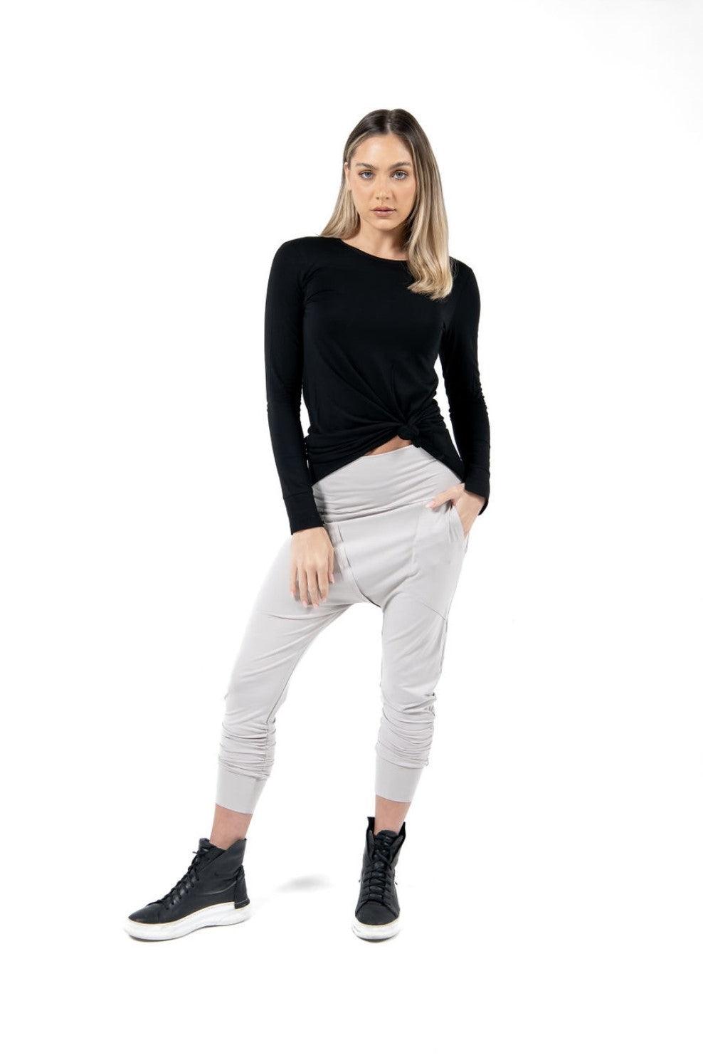 Asymmetric drop crotch pant - Aroma Houz