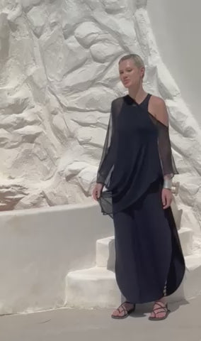 Silk Sheer long Blouse