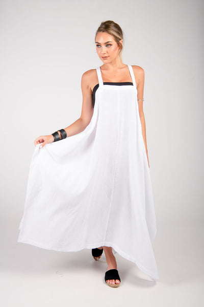 Pinafore Dress With Action Back - Aroma Houz