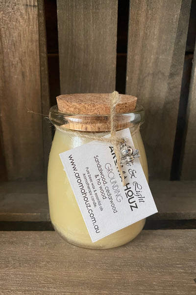 Grounding Essential Oil - Coconut & Beeswax Candle - Aroma Houz